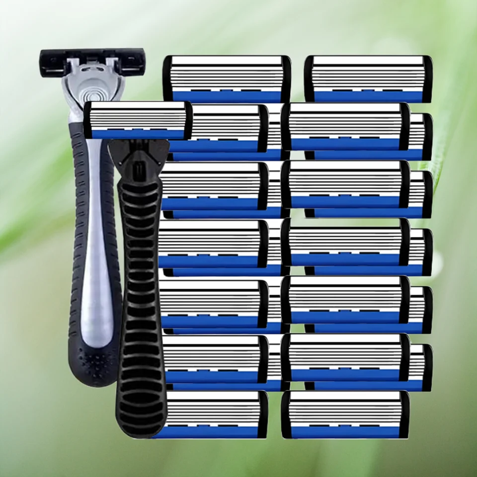 

Handle Profession 6-Layers Blade System Man Manual Shaving Razor with Storage Box Easy to Clean Suitable for Travel Carry