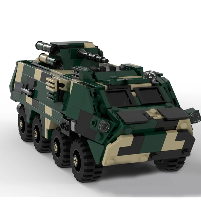510 PCS 장갑차 브릭 BTRMOC-4 MOC 맞춤형 모듈형 빌딩 블록 창의적인 디자인 교육용 DIY 장난감 크리스마스 선물