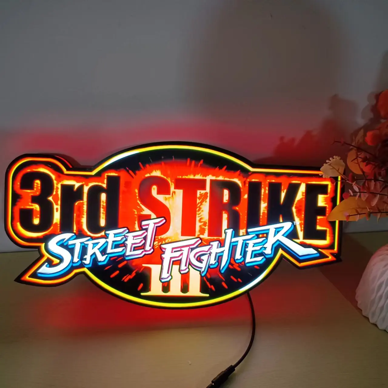 

Street Fighter Logo Lightbox Light Sign Custom Wall Decor for Business Shop Hanging 12 Inch Kids Nightlight 3D Print Gift