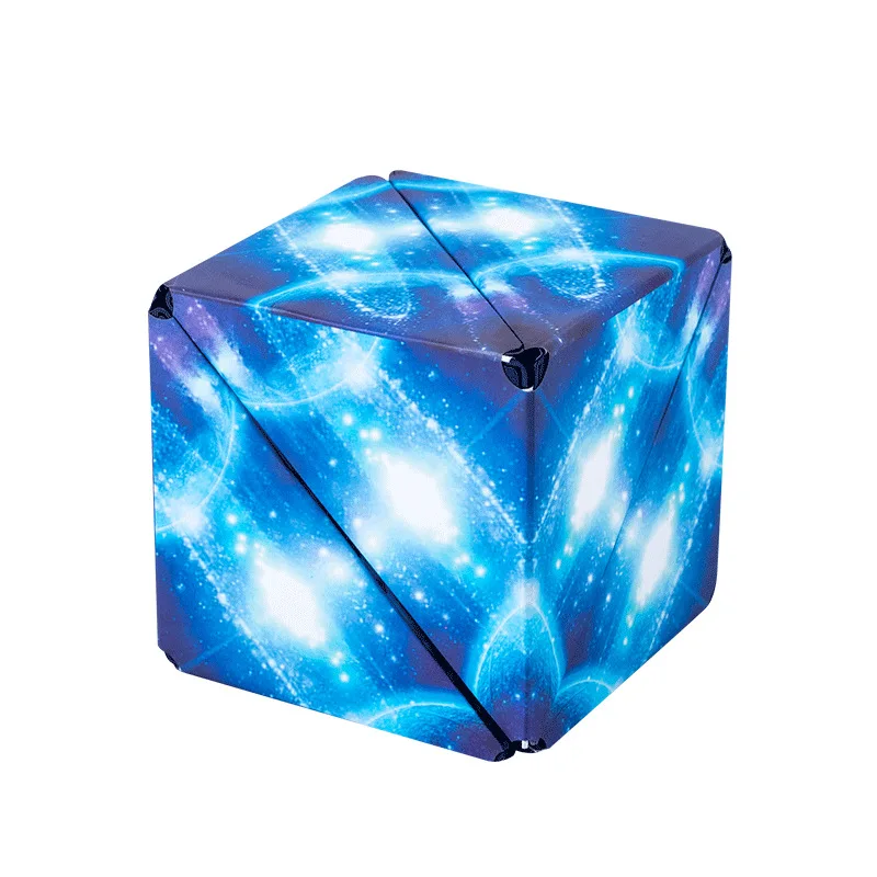 Infinite Magnetic Geometric Cube 6x6x6cm Changeable Magic Cube Fidget Toy Anti Stress Decompression Puzzle Cube for Adults Kids