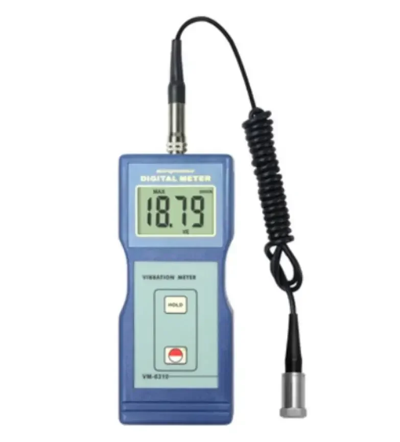 VM-6310 Digitales Vibrometer, tragbares Vibrationsmessgerät, Tester, Geschwindigkeits- und Verschiebungsmessgerät