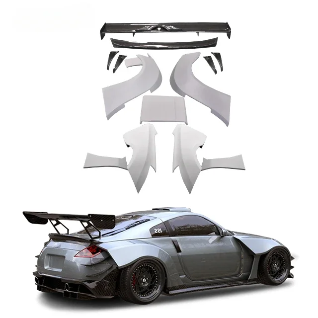 

FRP material body kit wide fenders spoiler for nissan 350z body kit