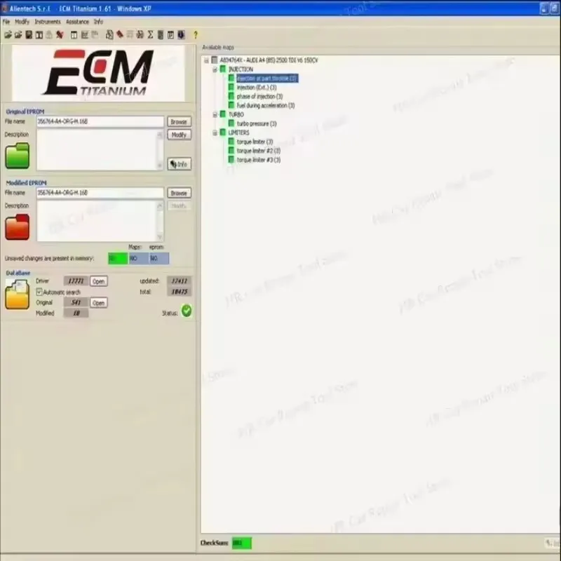 أداة تشخيص تلقائية ECM Titanium V1.61 برنامج وحدة التحكم الإلكترونية متعدد اللغات 26100 دعم السائق لنظام التشغيل Windows 10 18259