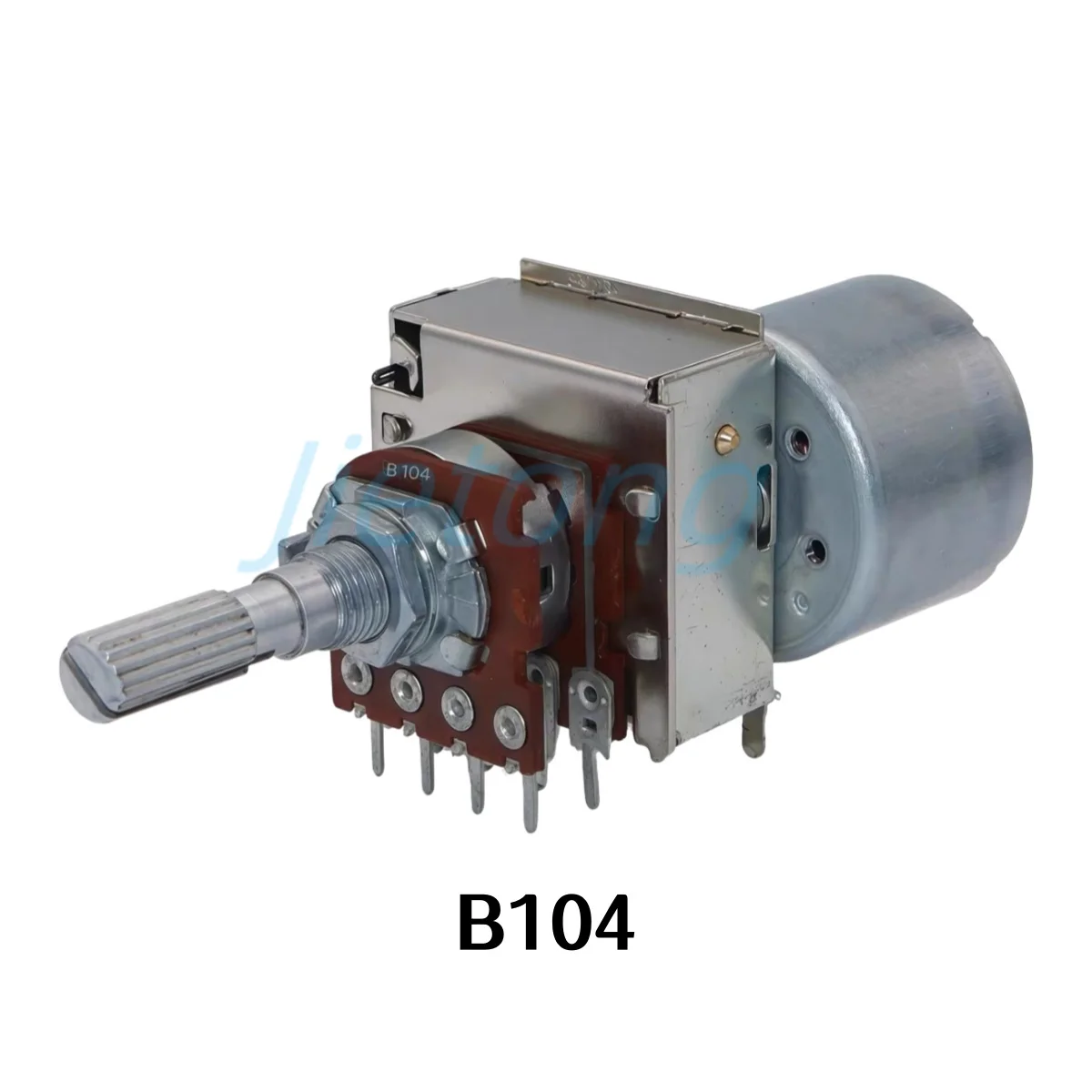 1pc 16 Type Amplifier Audio Master Volume Remote Control Motor Potentiometer Dual 8pins B50K B100K Handle Length 25mm Plum Shaft
