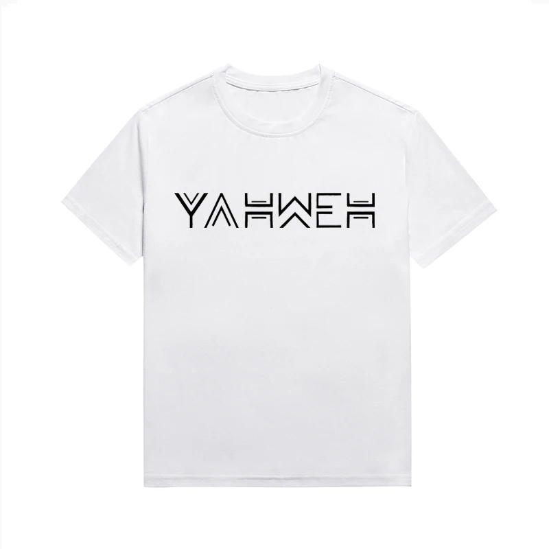 Yahweh-Camiseta con eslogan cristiano para mujer, camisetas de estilo básico de verano, camiseta personalizada, envío directo