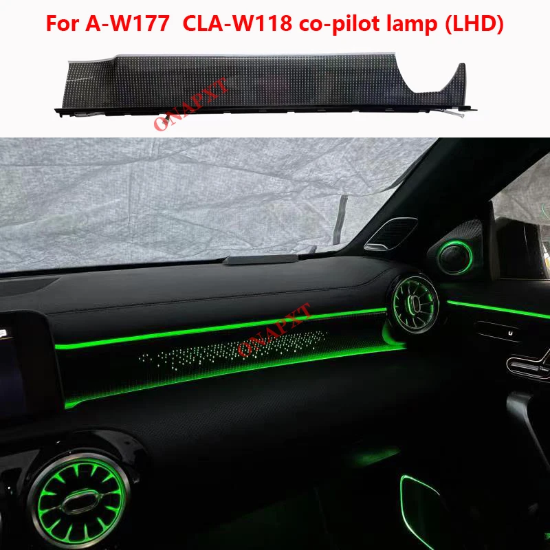64-kleuren set voor Mercedes-Benz A/CLA klasse W177 W118 LED auto air vent turbine uitlaat nozzle sfeerverlichting neon lamp