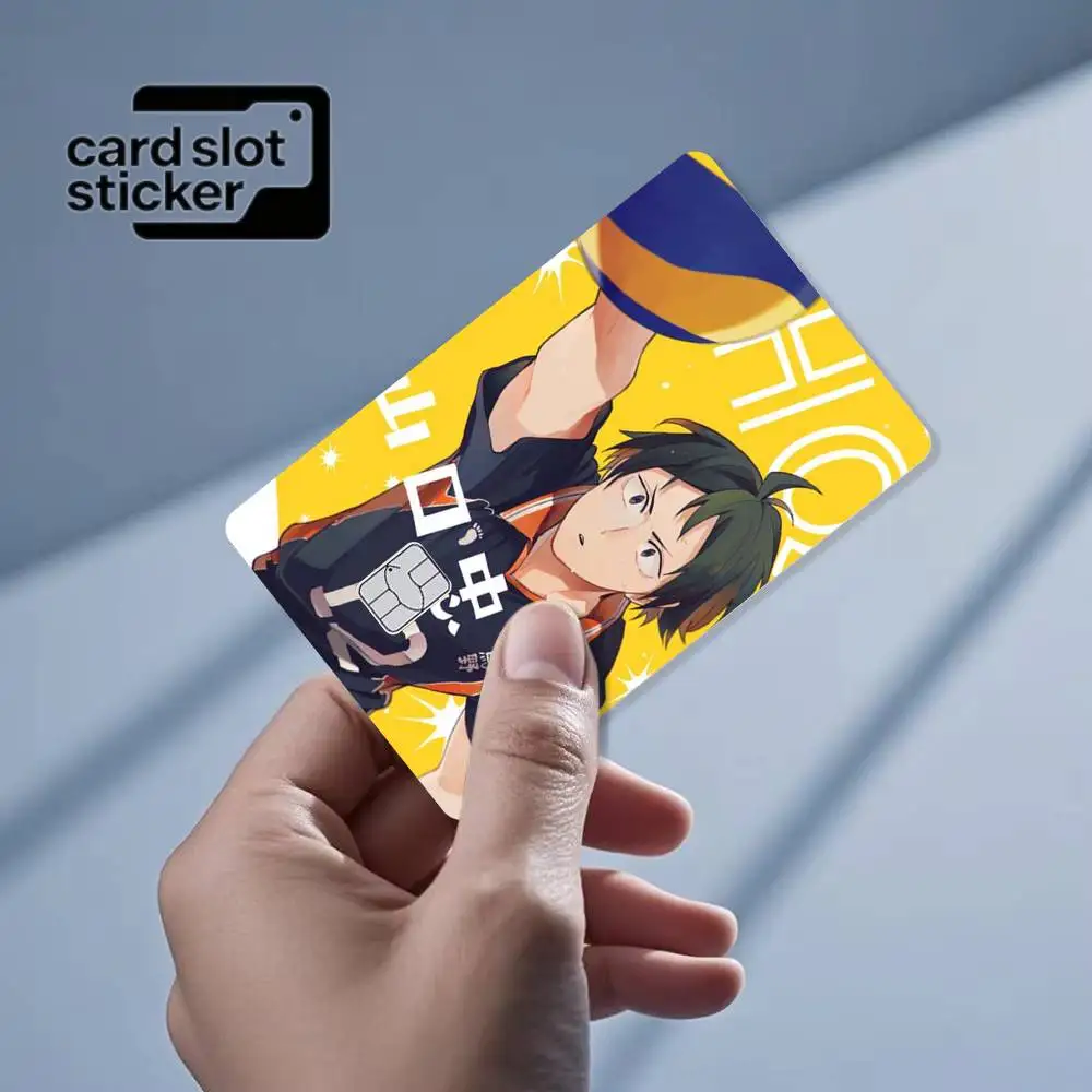 Cartoon Tadashi Yamaguchi  Credit Card HD Stickers Small Chip Waterproof Sticker Game Card Decal Gift