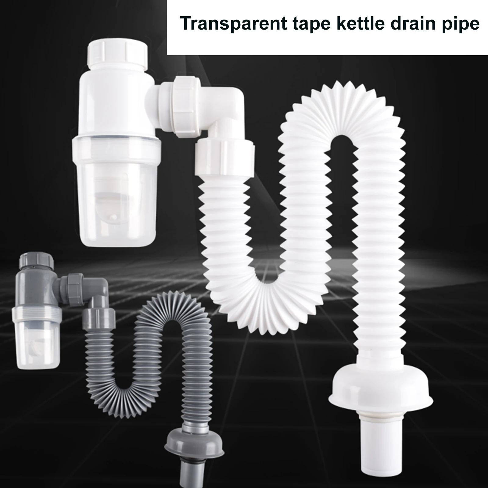 Durable Kitchen Accessories Plumbing Home Sink Hose Washbasin Pipeline Sink Deodorant Strainer Drain Sewer Pipe