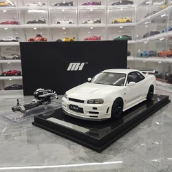 MH R34 Nismo Customized Limited Edition Simulated Resin Car Model 1 12