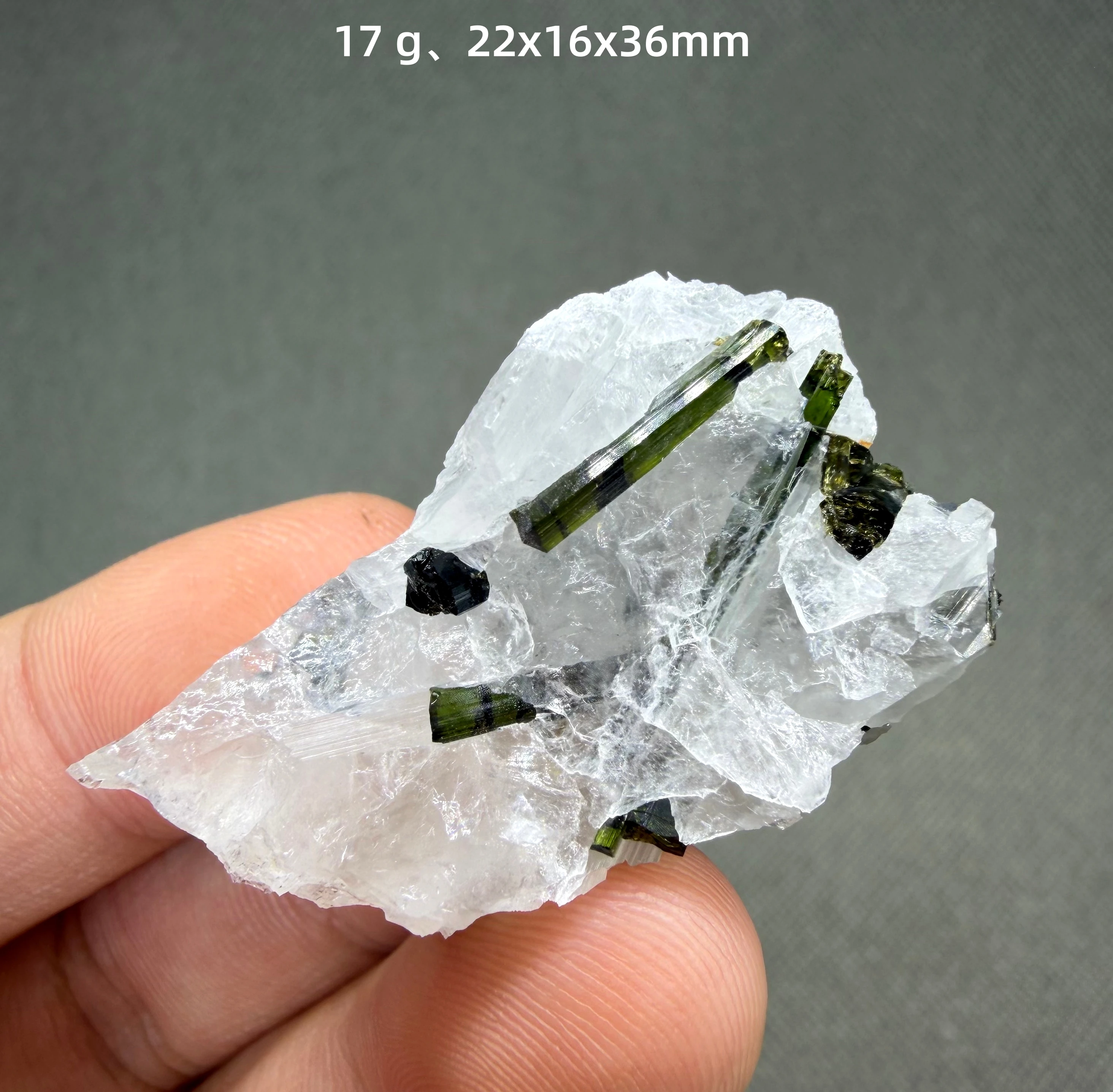 Natural green tourmaline pillars mineral specimens + healing quartz crystals and stones rock gemstone view 6