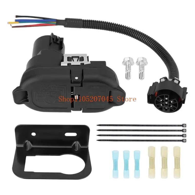 

37cd 12V 7 Pin Trailer Towing Connector For Bumper Mount Installation On Trucks