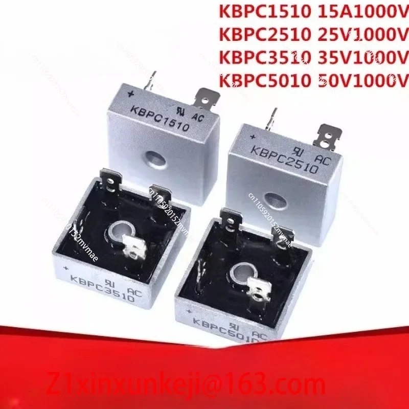 New KBPC5010 1510 2510 3510 Single-phase Rectifier Bridge Square Bridge Stack 50A 1000V