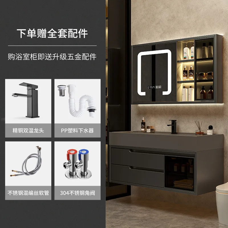 Picture 4: Bathroom Cabinet Washbasin Cabinet Combination Rock Integrated Basin