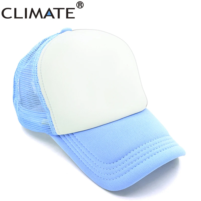 CLIMATE Blank Trucker Caps Camouflage Dad Hats Family DIY Caps Men Women Kid Children Hip Hop Hat Solid No Logo Blank Caps