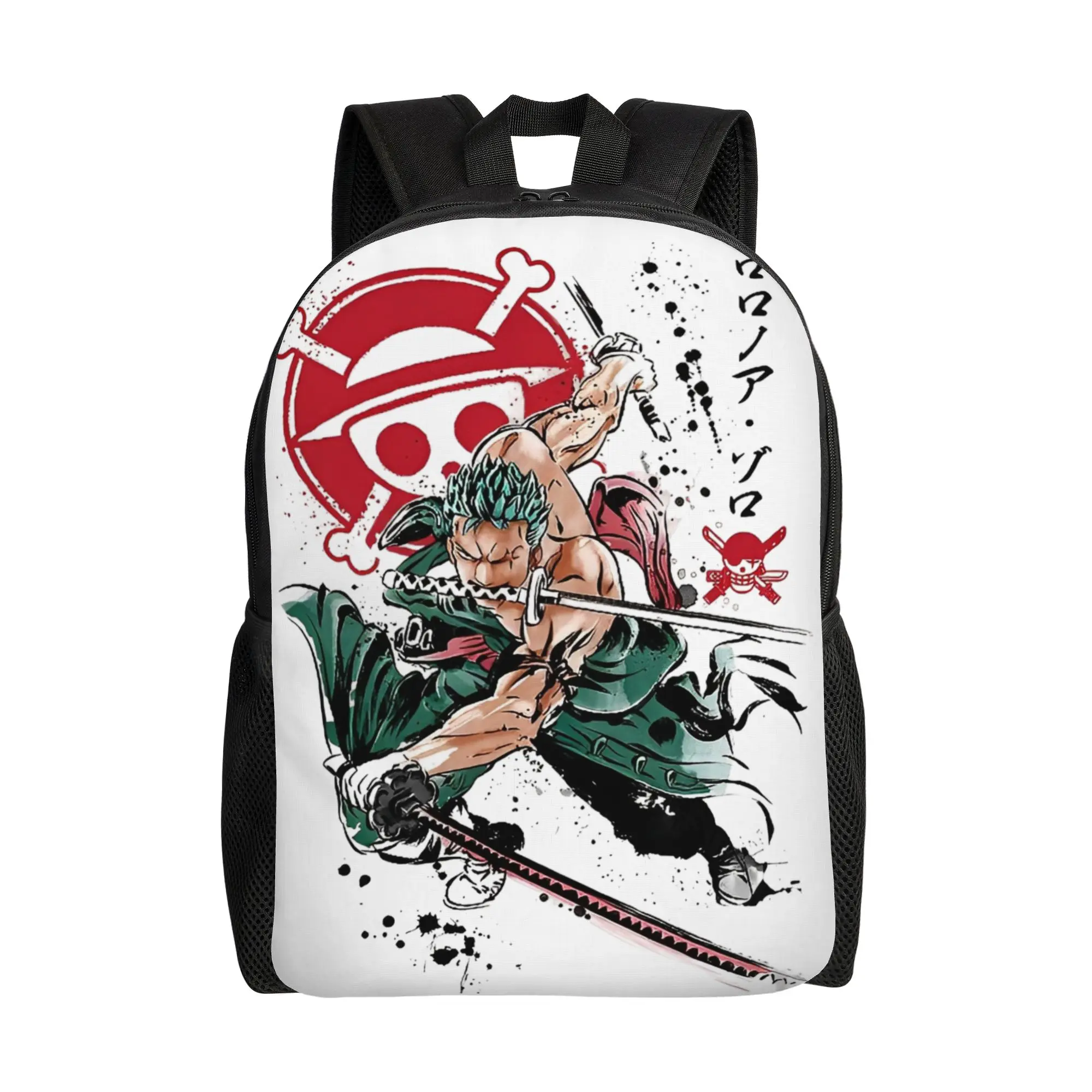 

Roronoa Zoro Manga Anime Backpack Outdoor Student Business One Piece Pieces Daypack for Men Women College Canvas Bags