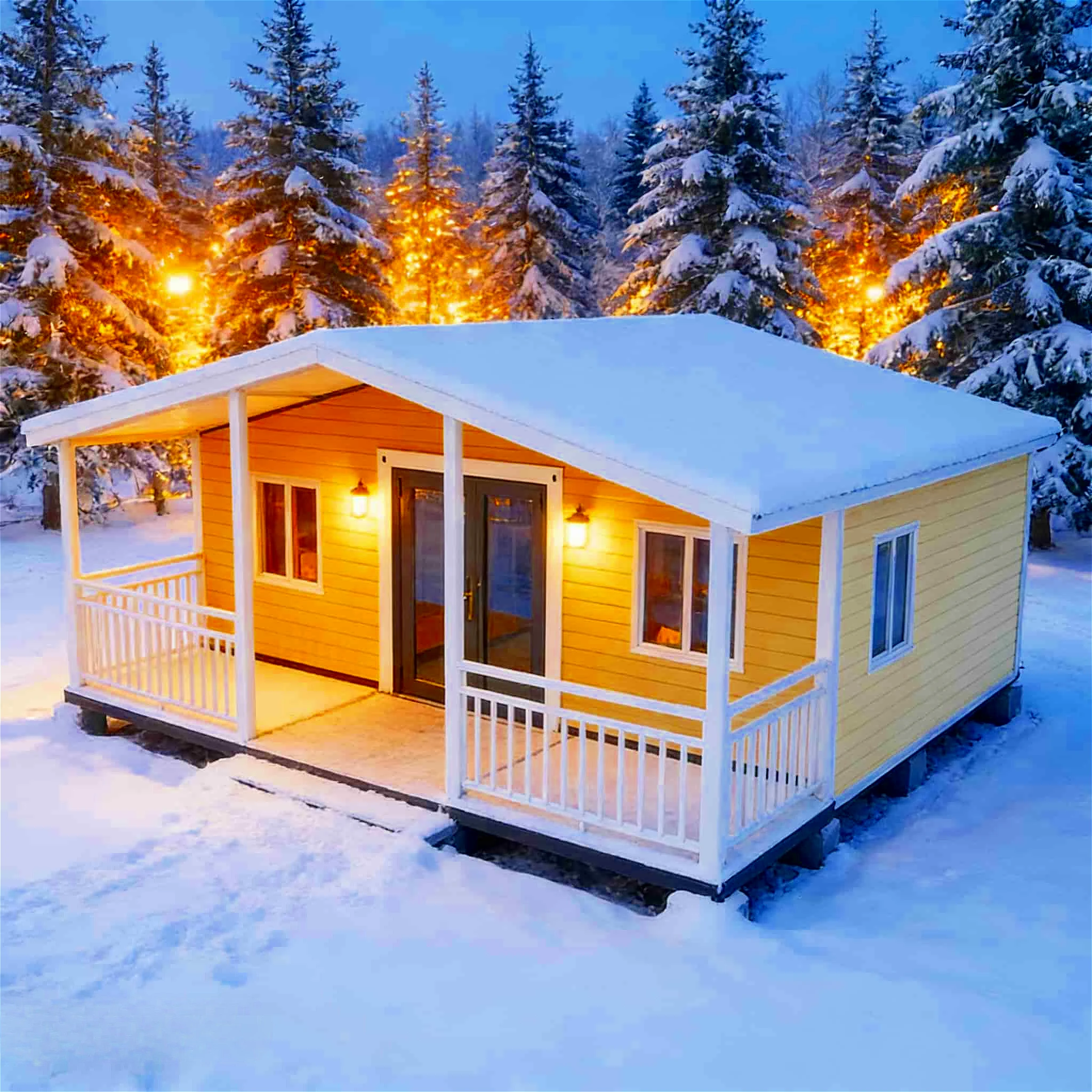 Double Wing Foldable House Eco-Friendly Water Based Paint Odorless Non-Toxic Healthy Living Environment Customized High Quality