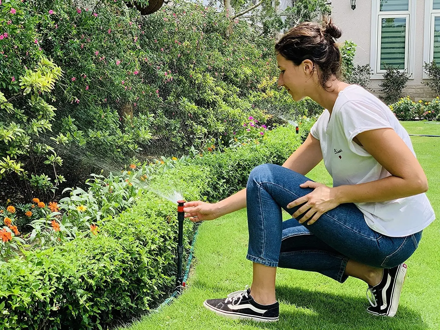 Sistema De Aspersor De Jardim E Mangueira, Conjunto De Rega De Plantas, Design Flexível Multi Ajustável, Irrigação Acima Do Solo, DIY