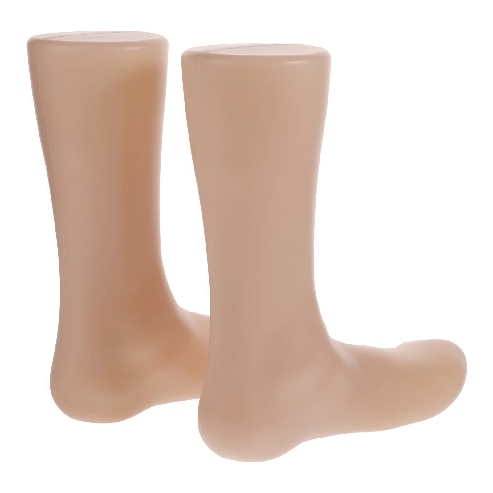 2 Pcs Foot Mold Shoe Dress Mannequin for Sock Props Flat Display Plastic Men and Women