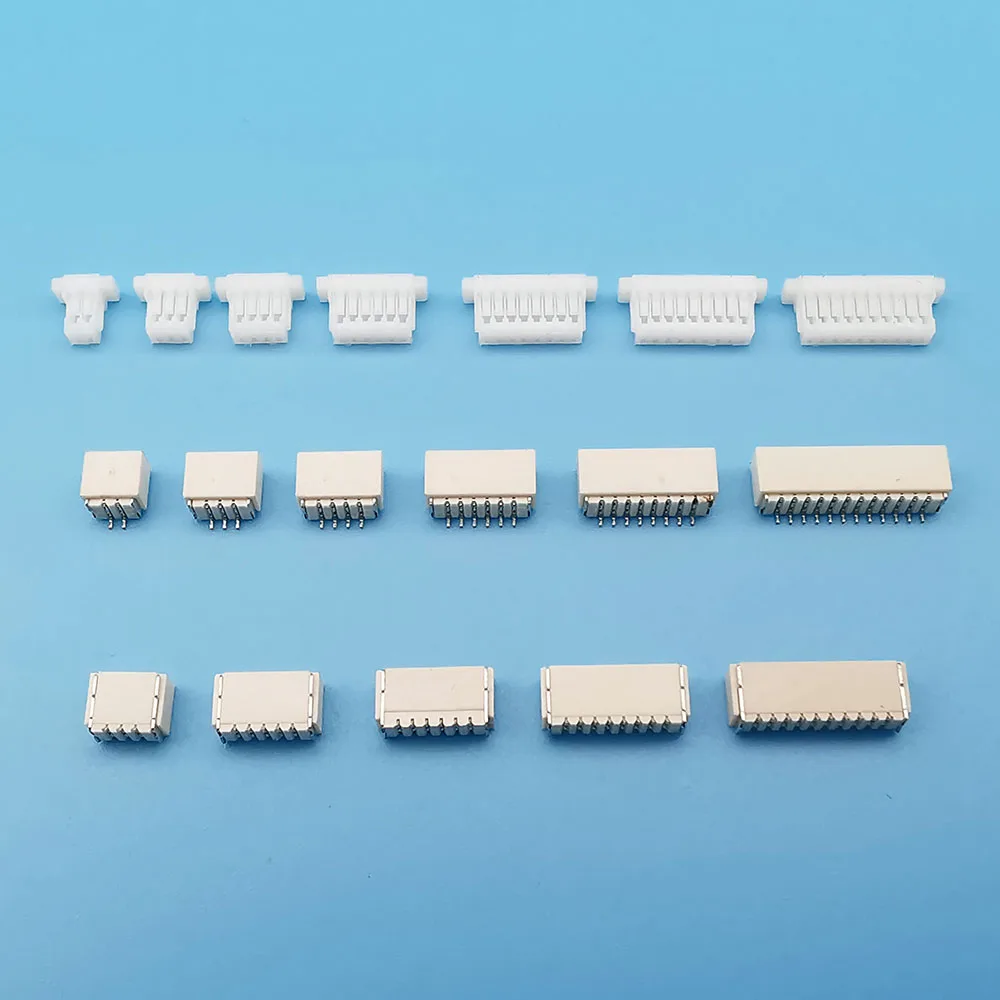 

50Pcs JST SH1.0 Connector 2P 3P 4P 5P 6P 7P 8P 9P 10Pin SMT SMD Vertical /Horizontal Type Socket Housing SH 1.0mm