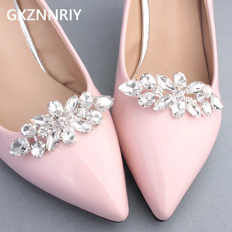 

Bridal Wedding Shoe Clips for Women Accessories Party Crystal Flower Shoes Buckle Bride Prom Trendy Bridesmaid Gift