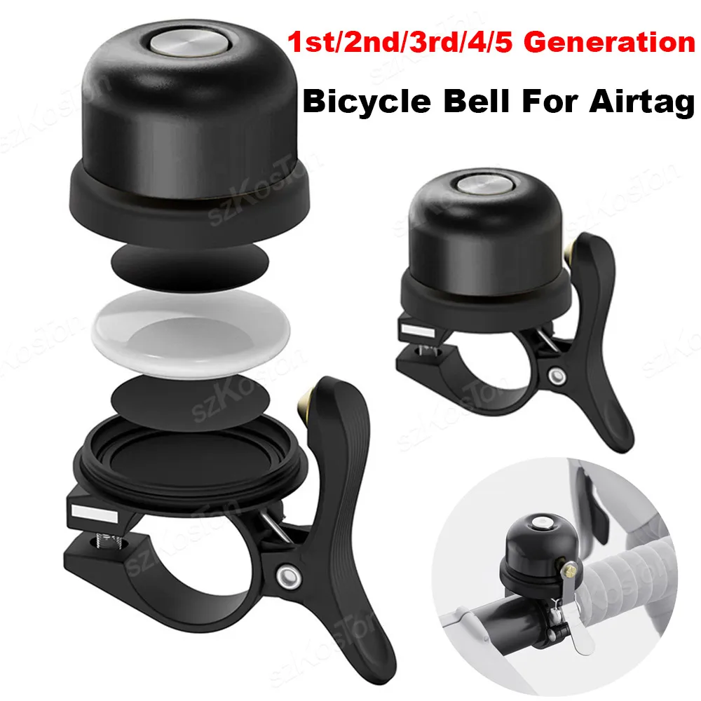 

Велосипедный звонок 1-го/2-го/3-го/4/5 поколения для чехла AirTag, противоугонное велосипедное крепление для Air Tag, GPS-трекер, скрыть под держателем велосипедного звонка