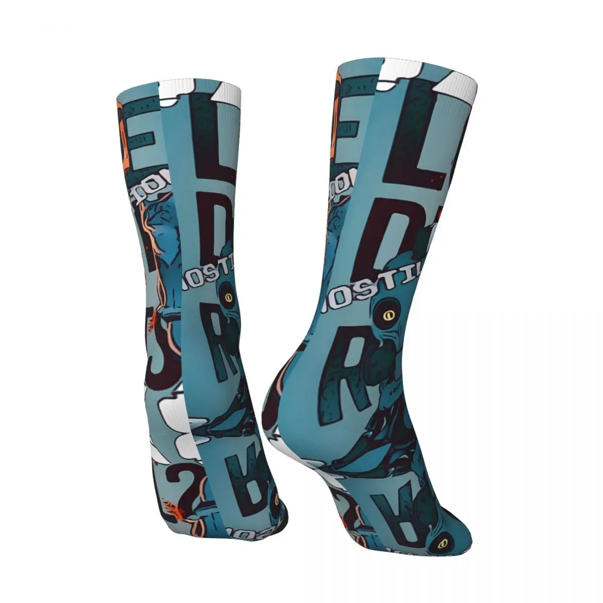 Cool Men's Socks Retro Harajuku L-Love Death Robots Street Style Novelty Pattern Crew Sock