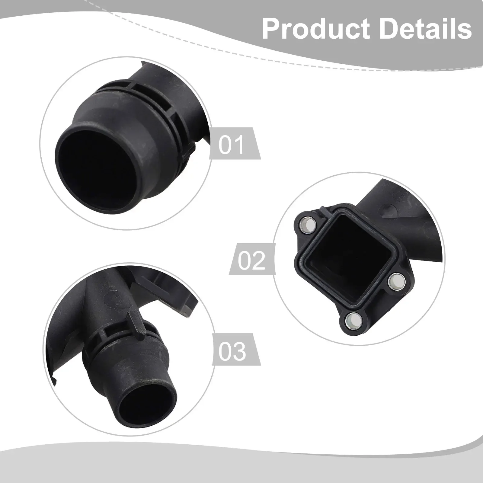 

For BMW 1/3/5/6/7 Series X3/X5/X6 Diesel Models Engine Coolant Hose Connector OE 11122247744/11127806196 Factory Specs