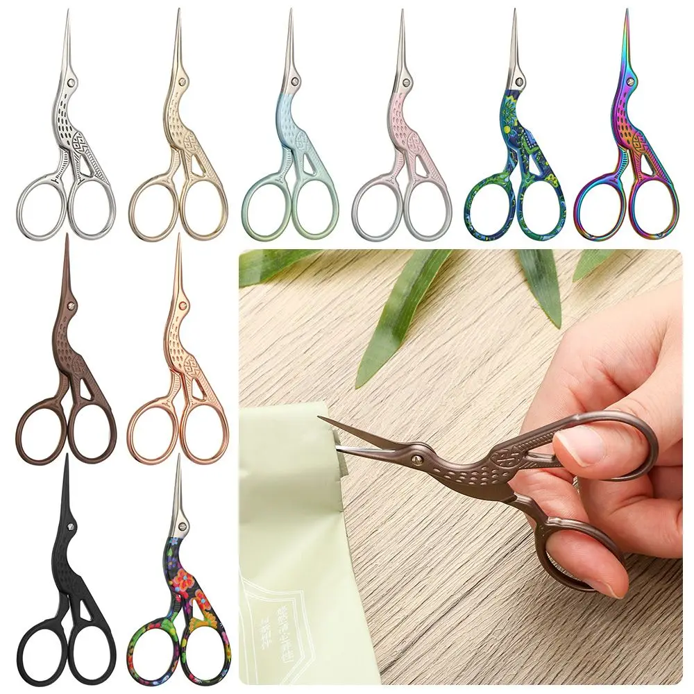 

Embroidery Home Office Cross Stitch Scissors Stainless Steel Crane Scissors