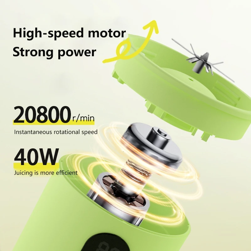 خلاط ميديا المحمول USB القابل لإعادة الشحن اللاسلكي خلاط عصارة صغير لعصير هزة البروتين السفر زجاجة رياضية كوب لصنع العصائر