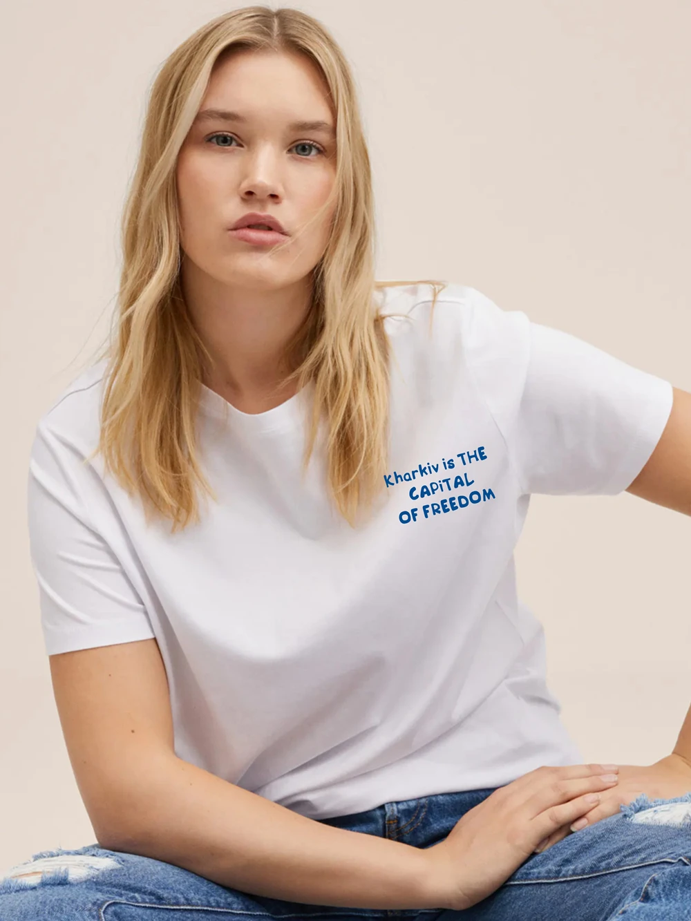 Kharkiv Is The CAPiTAL Women's Harajuku Short Sleeve Casual Women's T-shirt Clothing Street Tops Tees Aesthetic Clothes Casual