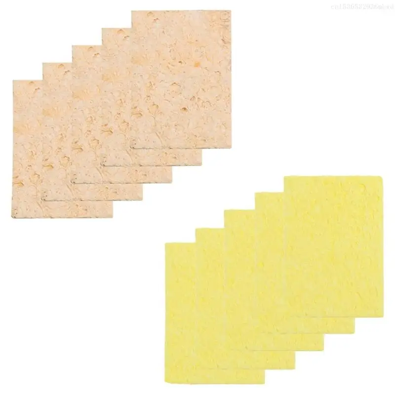 

50pcs Welding Sponge Reusable High Temperature Resistant Cleaning Sponges for Electric Soldering Iron Cleaning Supplies F0T4