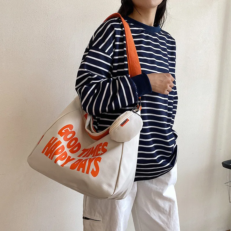 Nylon Crossbody Bags for Girls School Bags Waterproof Canvas Women Handbags Shoulder Bags Large Capacity Messenger Bag Satchels