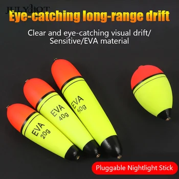 EVA 낚시 플로트 바다 폴, 눈길을 끄는 장거리 플로트, 큰 배 플로트, 농어 슬라이딩 플로트, 10g, 20g, 30g, 40g, 50g, 60g, 80g 