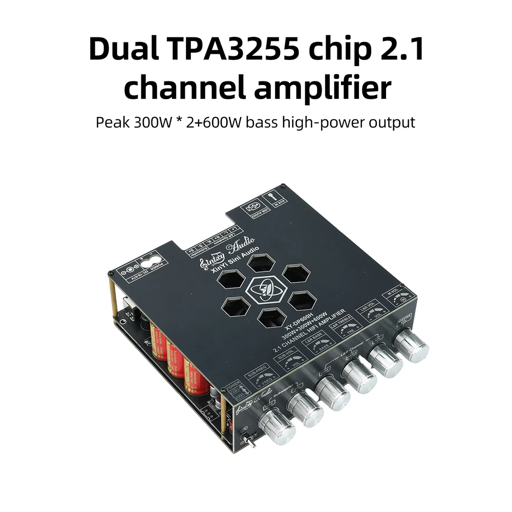 DP600H Bluetooth Digitaler Audioverstärker 300W X 2 + 600W TPA3255 Chip Weitspannungseingang DIY Heimkino-Lautsprechersystem – Detail 3