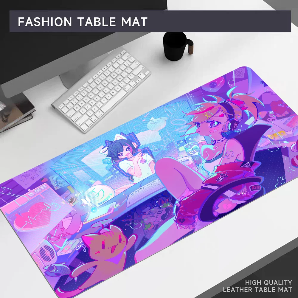 Muse Dash Anime Girl Mousepad 80x30cm XL Lockedge Office Computer Desk Mat Table Keyboard Big Mouse Pad Laptop Cushion Bedroom