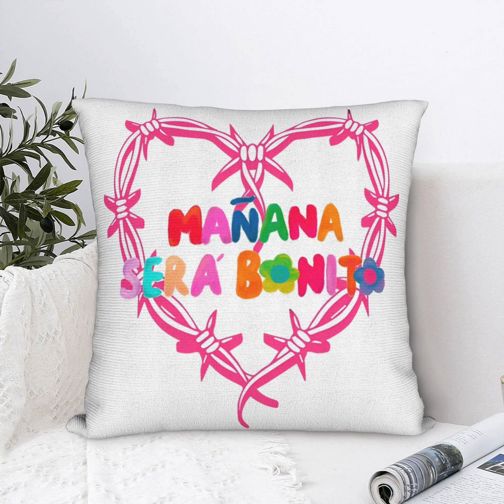 Manana Sera Bonito Sirenit Karol G Pillowcase Soft Fabric Cushion Cover Decorative  Throw Pillow Case Cover Sofa Wholesale 45X45