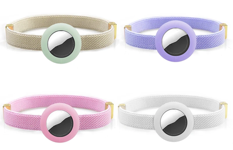 Niedliches abtrünniges Katzenhalsband mit individuellem Namensschild, elastisches GPS-Tracker-Kätzchenhalsband mit Air-Tag-Halter, verstellbare Haustierhalsbänder – Detail 18