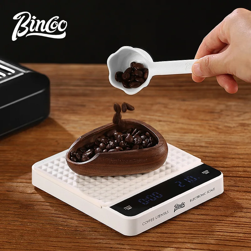 Bincoo Hand-Brewed Coffee Digital Scale Household Espresso Weighing Special Timing Scale Accurate Kitchen Waterproof