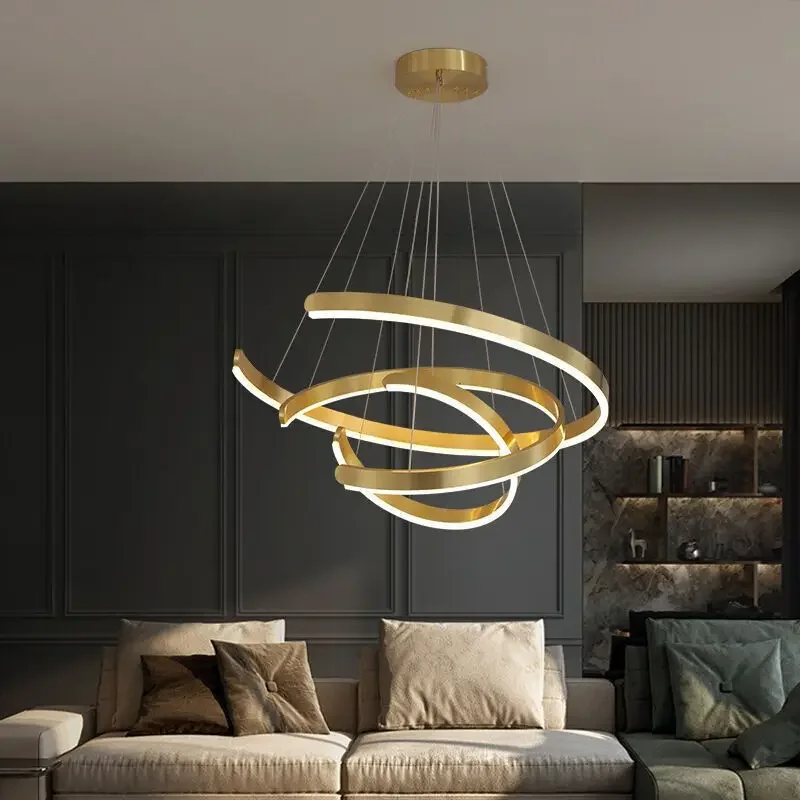 Minimalist, light luxury, high-end, exquisite creative living room, dining room, bedroom, villa chandelier