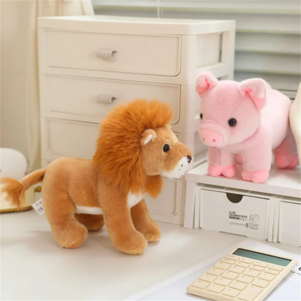 20 سنتيمتر الغابات الدائمة الحيوانات ألعاب من نسيج مخملي لطيف الزرافة الأسد الثعلب النمر هدية عيد ميلاد الاطفال الطفل مرافقة استرضاء الدمى عيد الميلاد قبل #5