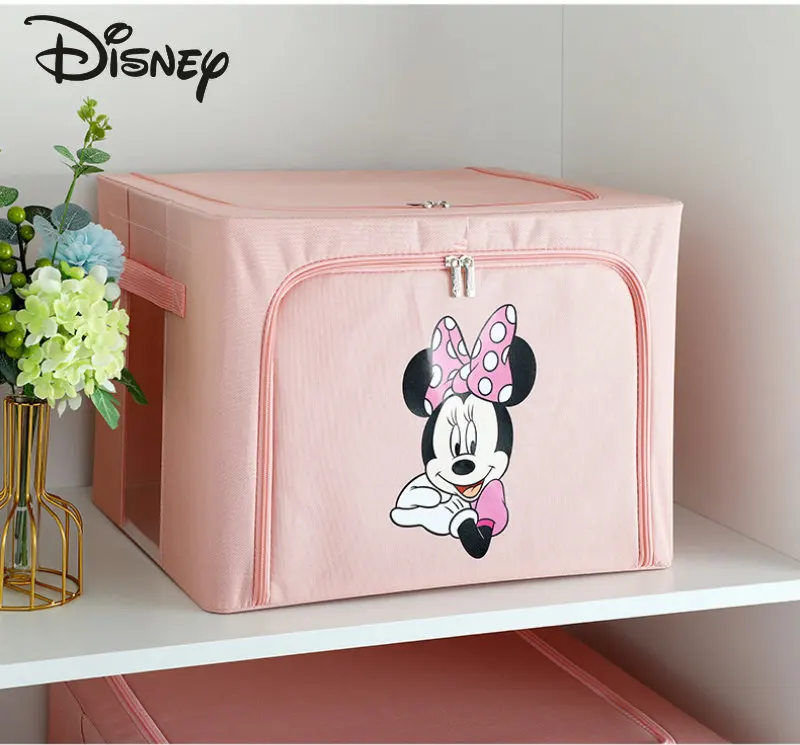 Disney Minnie\'s New Home Storage Box Fashionable and High Quality Moving Luggage Storage Bag Cartoon Large Capacity Storage Box