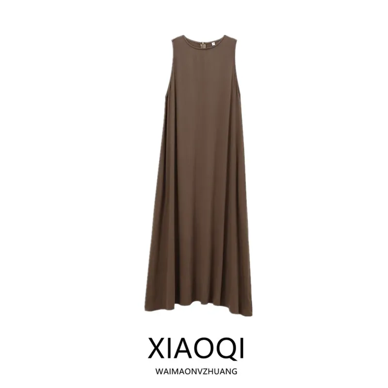 Autumn Winter New Arrival Women's Faion Loose round Ne Svel Long Midi Dr Versatile Comfortable Commute Sle Dr
