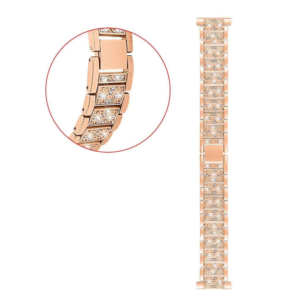 

1Pcs Intelligent Watch Strap Rose Gold 2Cm Metallic Band Fashion Replacement Wristband for Smooth Polished Luxury