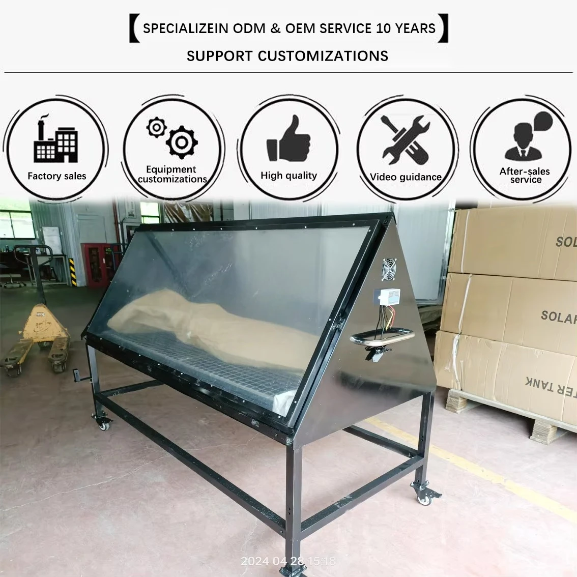 Best-Selling Solar Dryer for Vegetable Fruit Seafood-Ti Material Food Processing Pump Competitive Price Core Engine Components