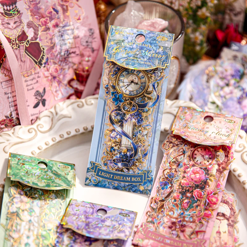 

8 упаковок/лот, серия Floating Light Dream Box, милая ретро декоративная наклейка из ПВХ