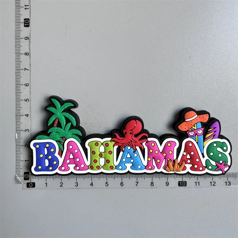 Bahamas Miami Chile Australia Barbados Travel Souvenir PVC Fridge Magnets Soft Magnets for Fridge Gifts