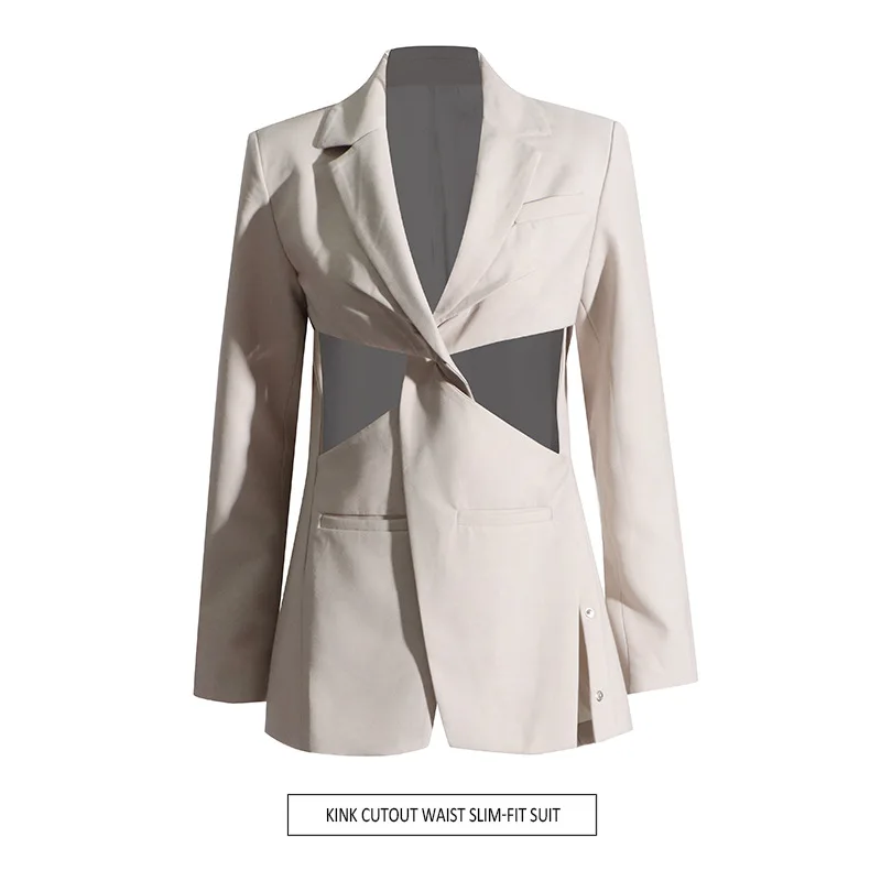 

Темпераментный сексуальный элитный топ, женская одежда, модный дизайн талии, пиджак с длинными рукавами, пиджак Ropa, женская верхняя одежда 2025