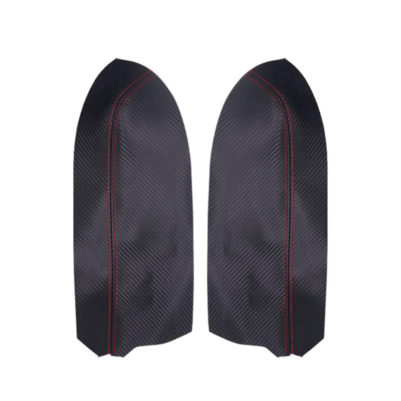 For Toyota Prius 2004 2005 2006 2007 2008 2009 Carbon Texture Leather 2pcs Front Doors / Center Armrest Cover Protective Trim