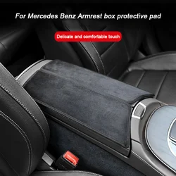 Car Interior Center Console Armrest Box Trim Protect Cover Pad For Mercedes Benz A C E CLA GLB GLC EQA EQB W205 X253 W213 Parts