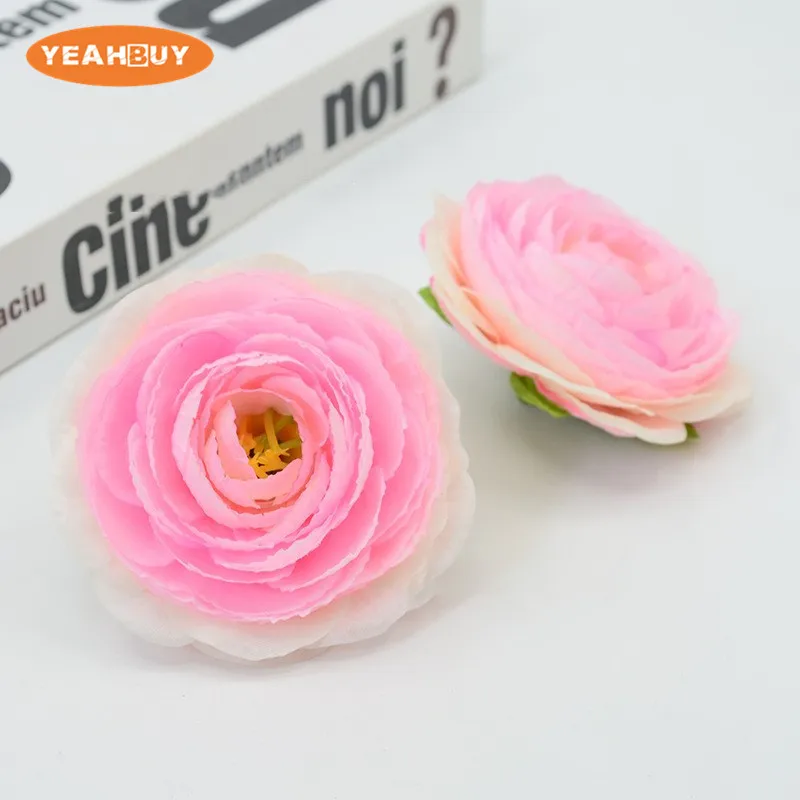 8 farben 8CM vliesstoff Künstliche Pfingstrose Knospe Blume Köpfe Für DIY Hochzeit Bouquet Wand Party Girlande dekorative Kopfbedeckungen – Detail 4